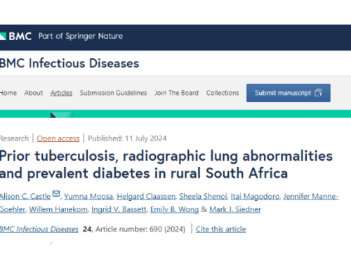 Prior tuberculosis, radiographic lung abnormalities and prevalent diabetes in rural South Africa