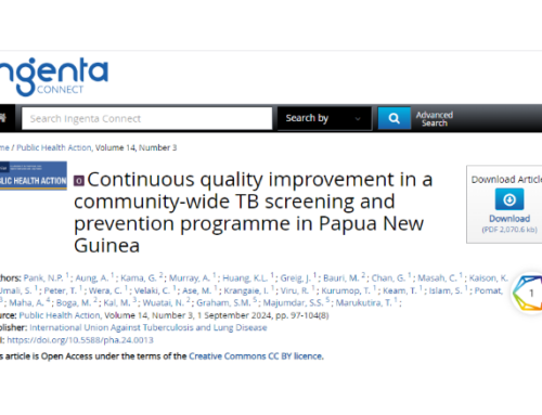 Continuous quality improvement in a community-wide TB screening and prevention programme in Papua New Guinea