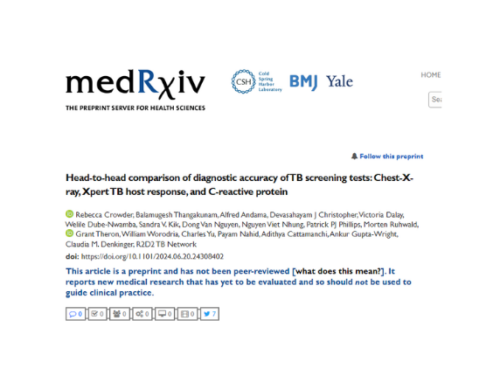 Head-to-head comparison of diagnostic accuracy of TB screening tests: Chest-X-ray, Xpert TB host response, and C-reactive protein